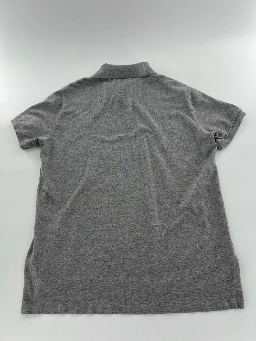 Polo Ralph Lauren Men’s Gray Heather Polo custom fit Basketball USA Bear Patch L